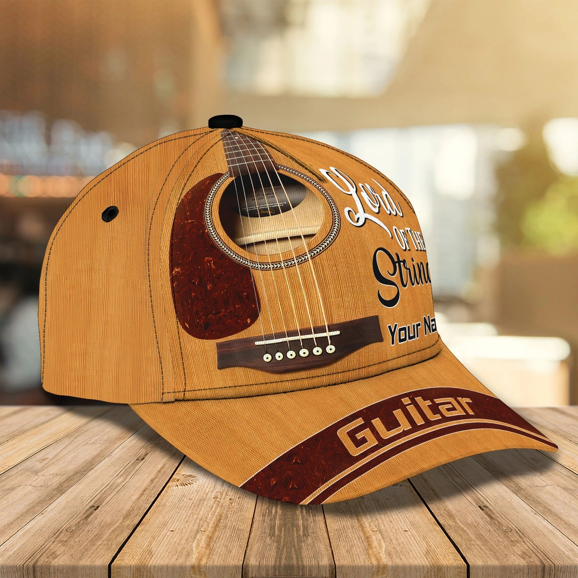 Customized Guitar Classic Baseball 3D Cap For Guitarist, Lord Of The String All Over Print Guitar Cap Hat Trucker Hats Custom Hats Gifts For Men & Women