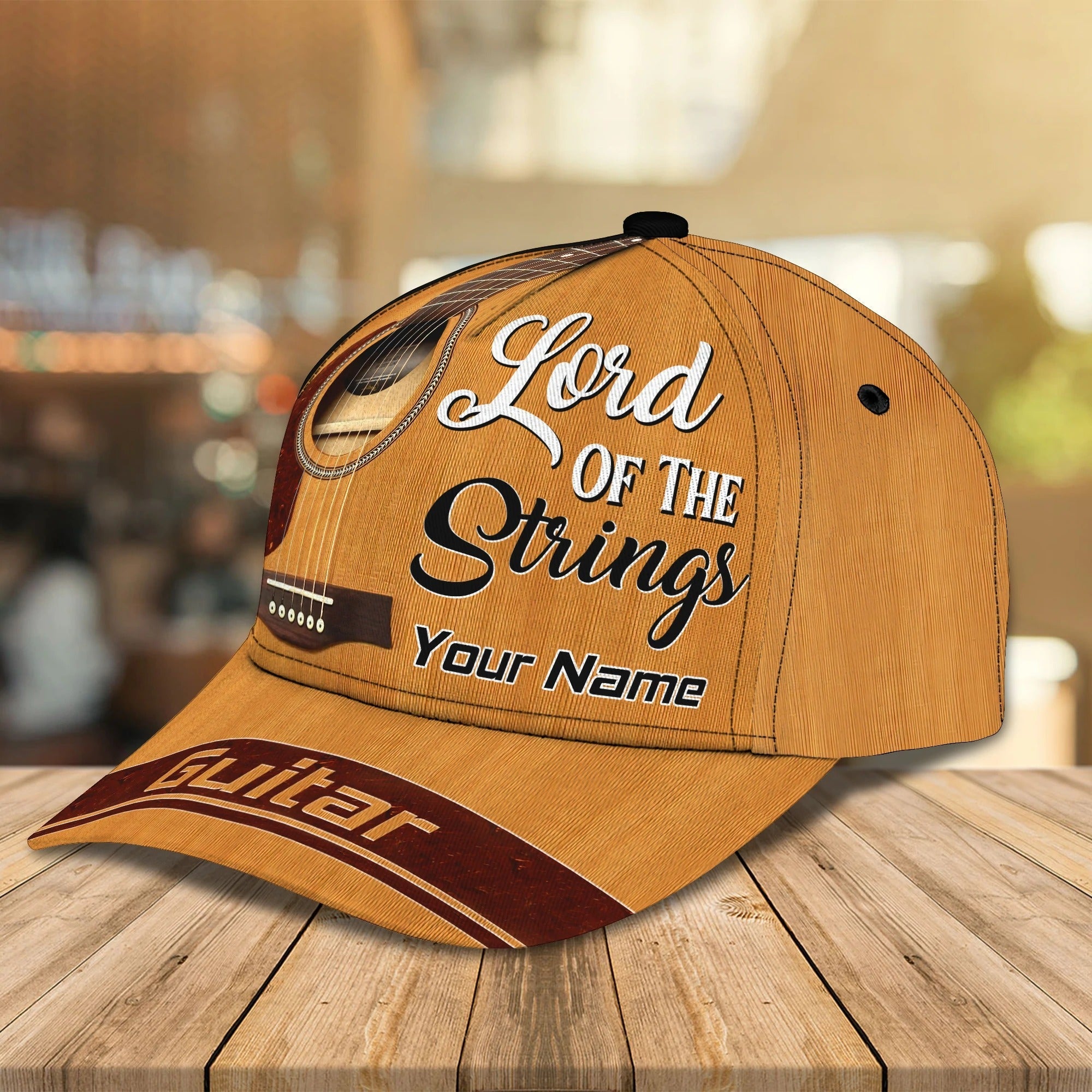 Customized Guitar Classic Baseball 3D Cap For Guitarist, Lord Of The String All Over Print Guitar Cap Hat Trucker Hats Custom Hats Gifts For Men & Women