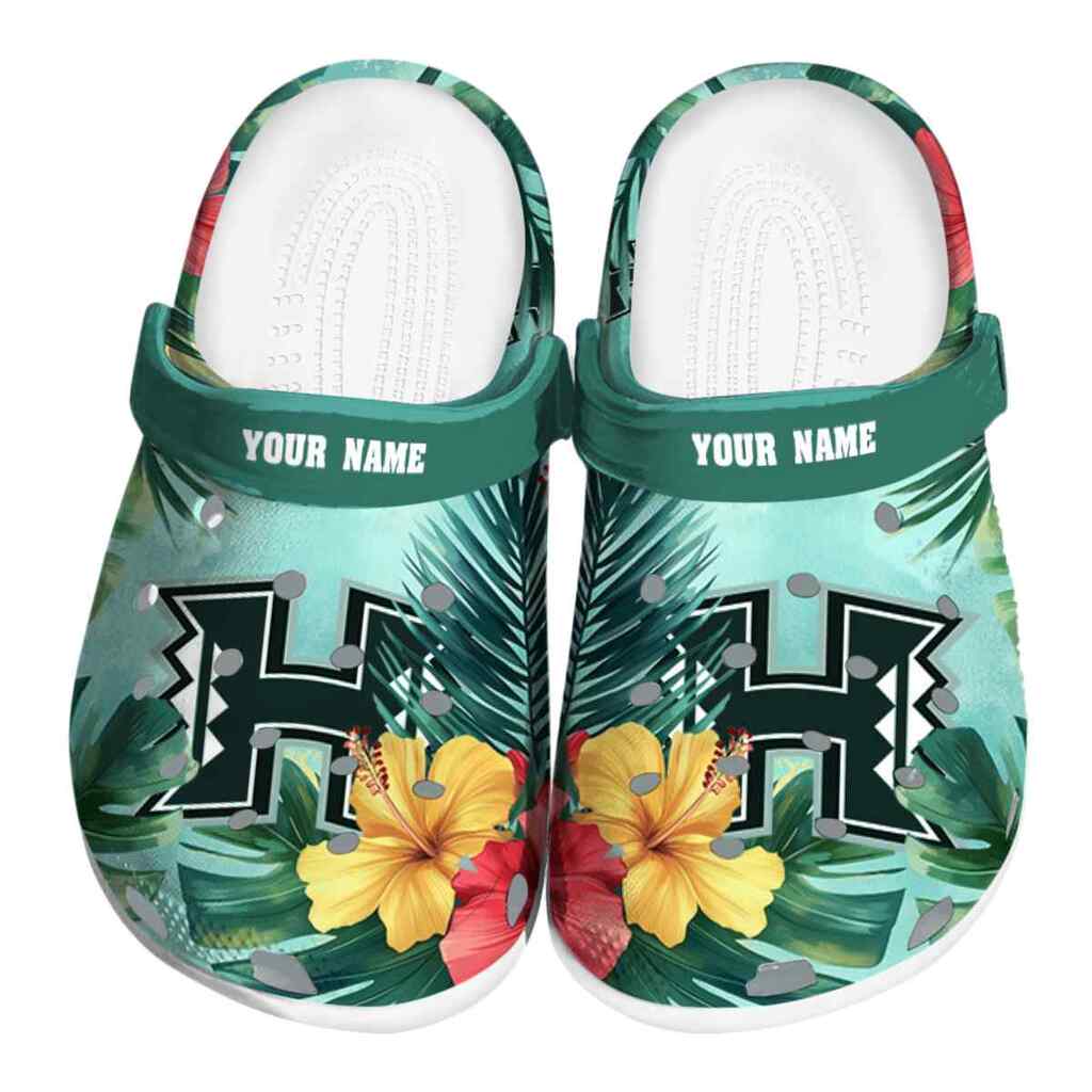 Customized Hawaii Rainbow Warriors Tropical Vibes ClogTVC1801695