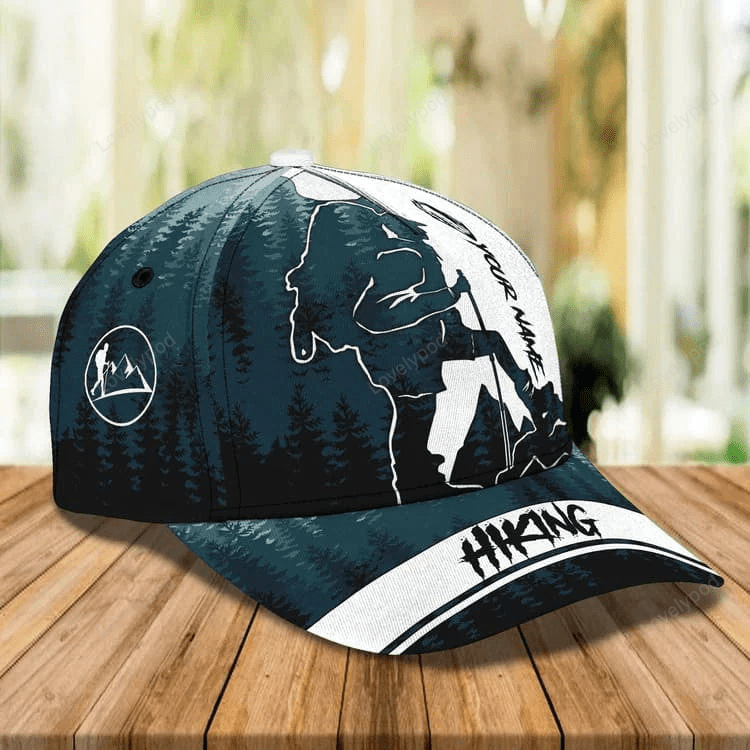 Customized Hiking Man 3D Classic Cap, Hiking Hat for Boyfriend - The Nature has music for Who listen Cap Trucker Hats Custom Hats Gifts For Men & Women