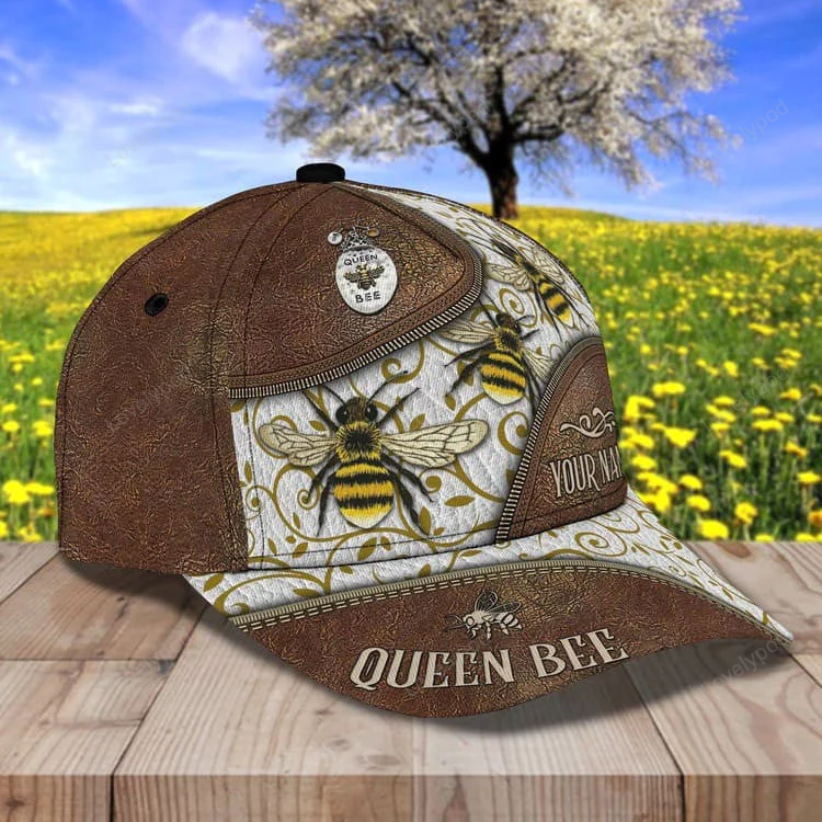 Customized Honey Bee 3D Classic Cap for Farmer, Bee Hat for Dad Trucker Hats Custom Hats Gifts For Men & Women
