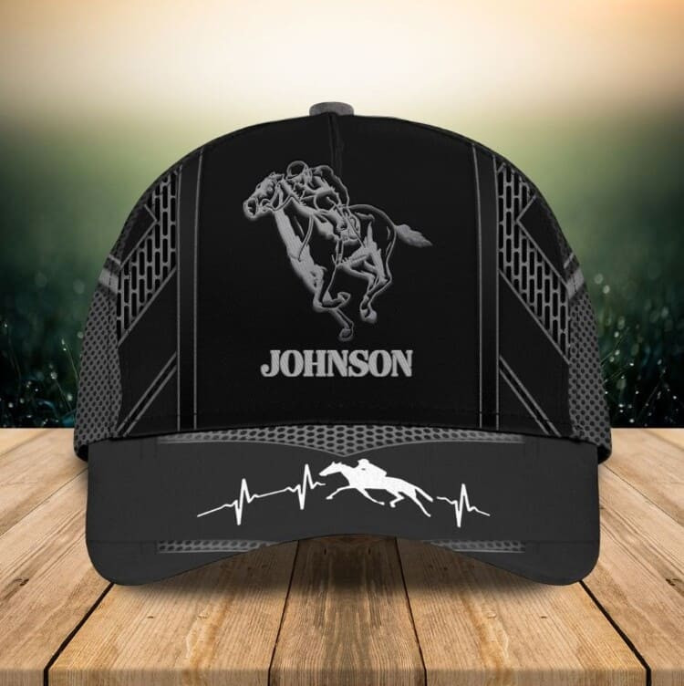 Customized Horse Racing Camo Hat for Men, Women Horse Racing Lovers Gift Trucker Hats Custom Hats Gifts For Men & Women