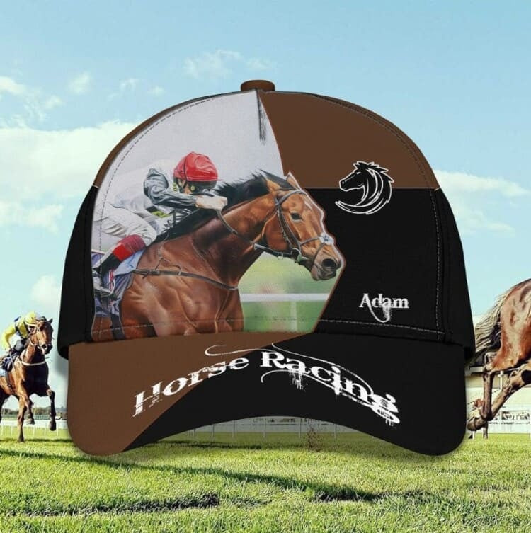 Customized Horse Racing Camo Hat for Men, Women Horse Racing Lovers Gift Trucker Hats Custom Hats Gifts For Men & Women