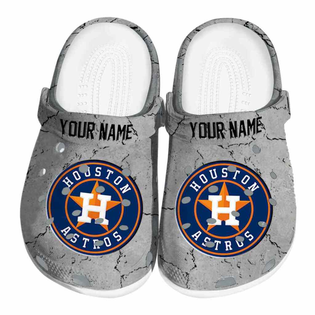 Customized Houston Astros Cracked Texture ClogTVC1801146