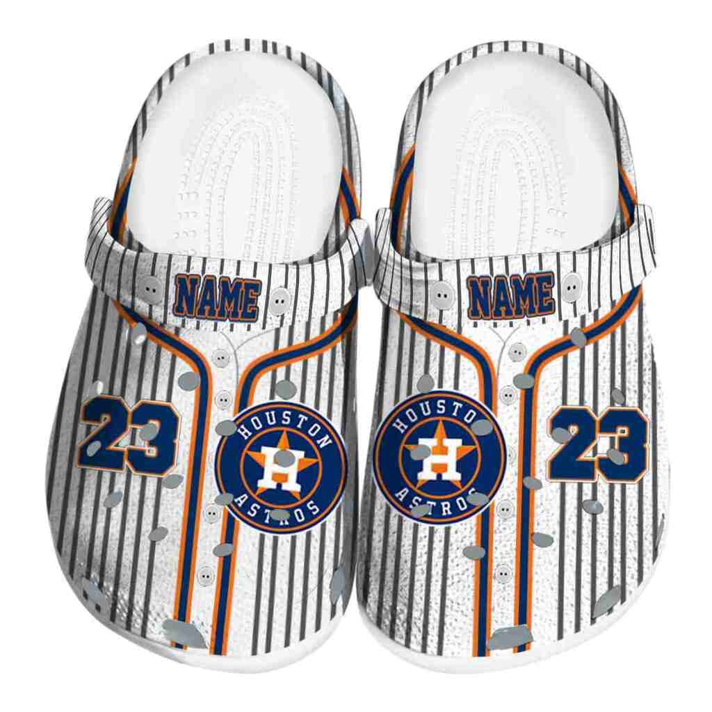 Customized Houston Astros Pinstripe Pattern ClogTVC1801146