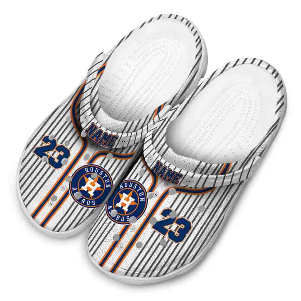 Customized Houston Astros Pinstripe Pattern ClogTVC1801146 - Image 4