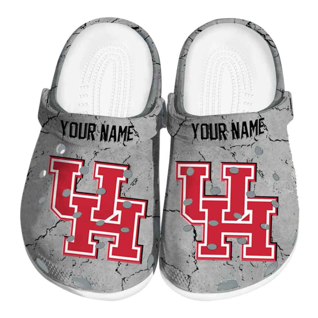 Customized Houston Cougars Cracked Texture ClogTVC1801781