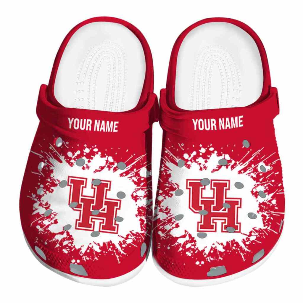 Customized Houston Cougars Splatter Background ClogTVC1801752