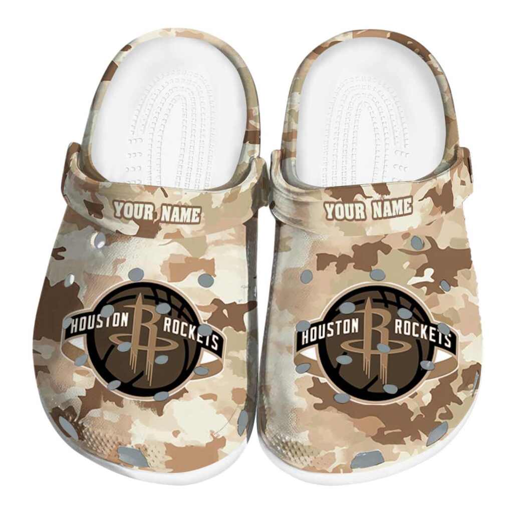 Customized Houston Rockets Desert Camo ClogTVC1801684