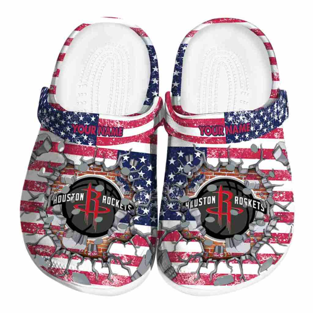 Customized Houston Rockets Freedom Splinter ClogTVC1801684