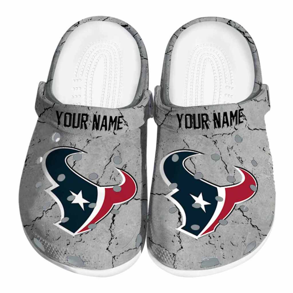 Customized Houston Texans Cracked Texture ClogTVC1801996