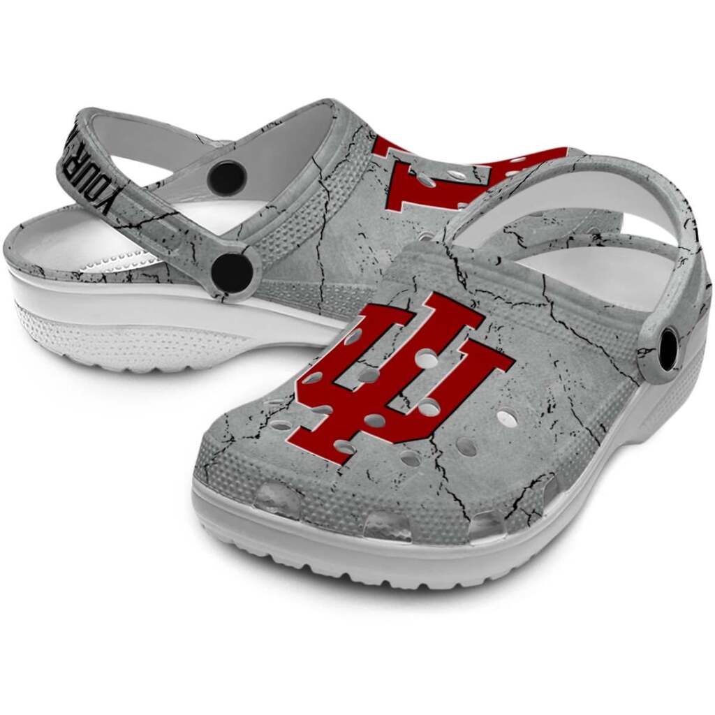 Customized Indiana Hoosiers Cracked Texture ClogTVC1801781 - Image 3