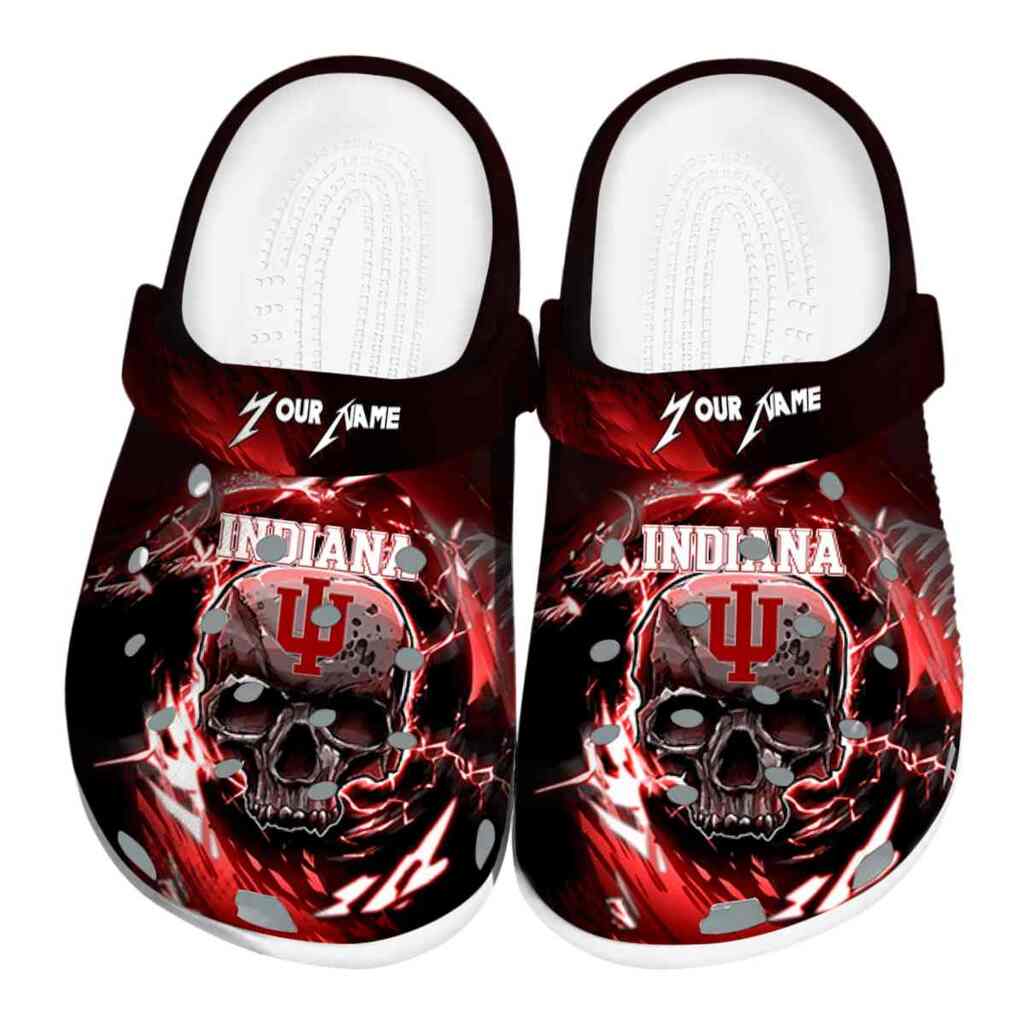 Customized Indiana Hoosiers Gothic Skull ClogTVC1801816