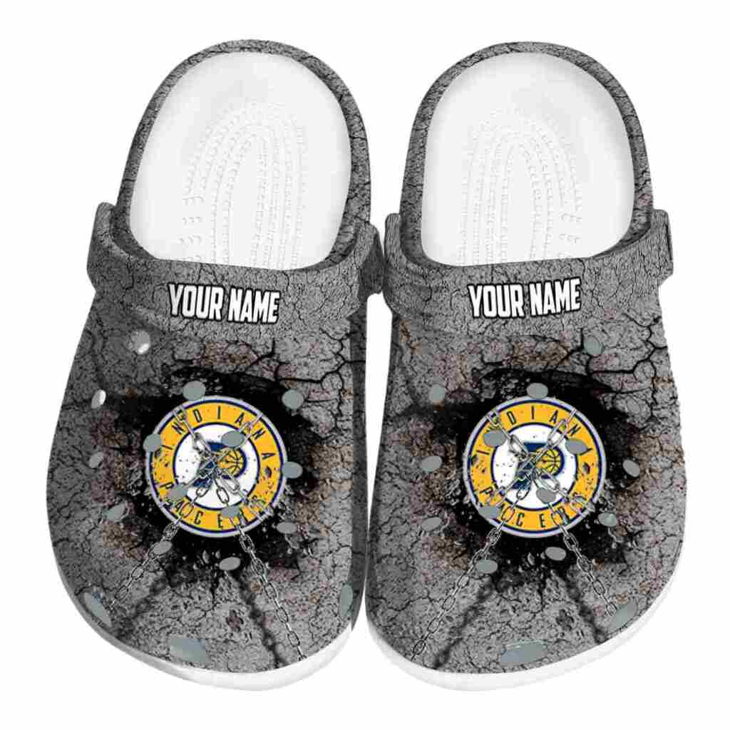 Customized Indiana Pacers Cracked Ground Texture ClogTVC1801707