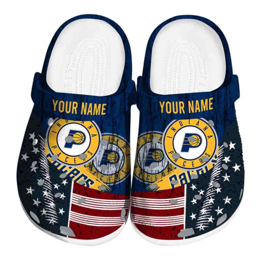 Customized Indiana Pacers Star-Spangled Side Pattern ClogTVC1801707