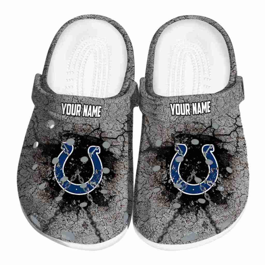 Customized Indianapolis Colts Cracked Ground Texture ClogTVC1801998