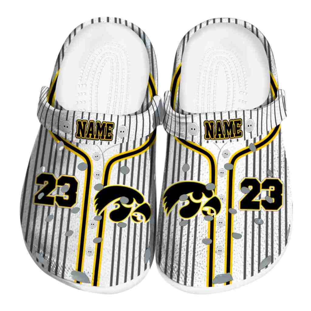 Customized Iowa Hawkeyes Pinstripe Pattern ClogTVC1801994