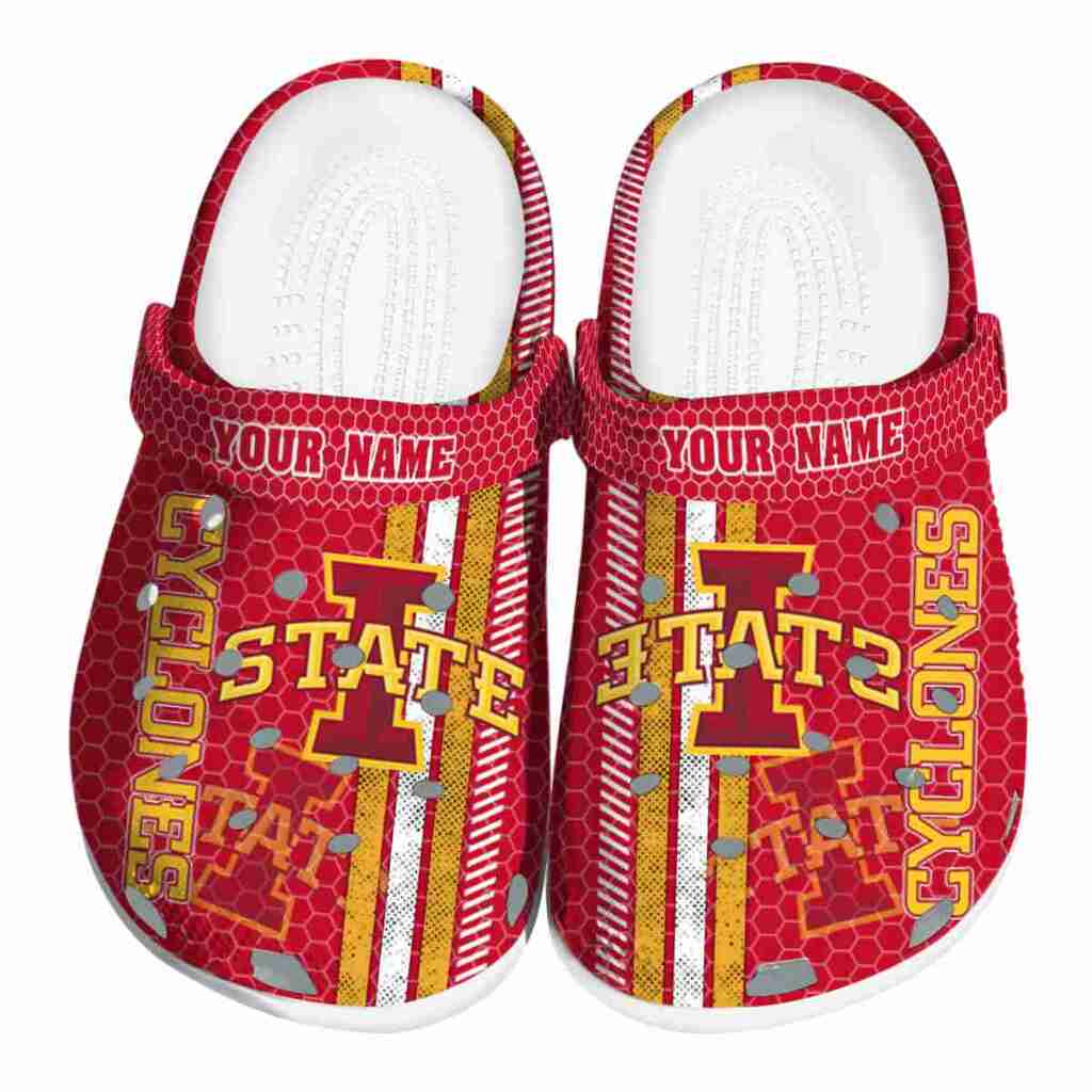 Customized Iowa State Cyclones Contrasting Stripes ClogTVC1801721