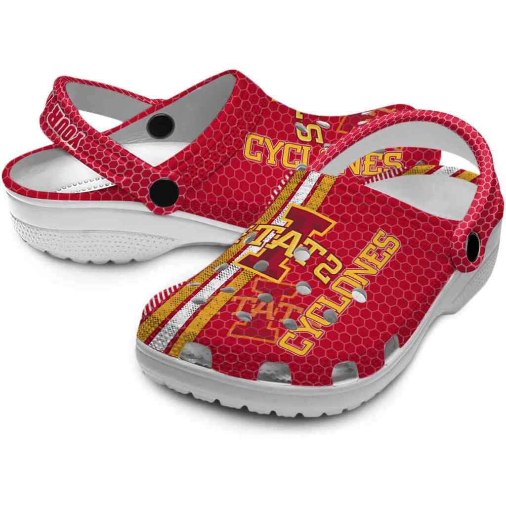 Customized Iowa State Cyclones Contrasting Stripes ClogTVC1801721 - Image 3
