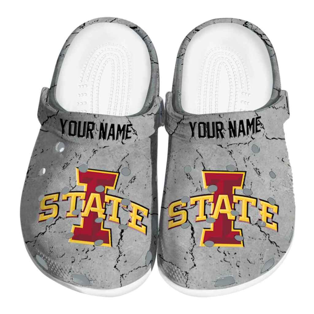 Customized Iowa State Cyclones Cracked Texture ClogTVC1801779