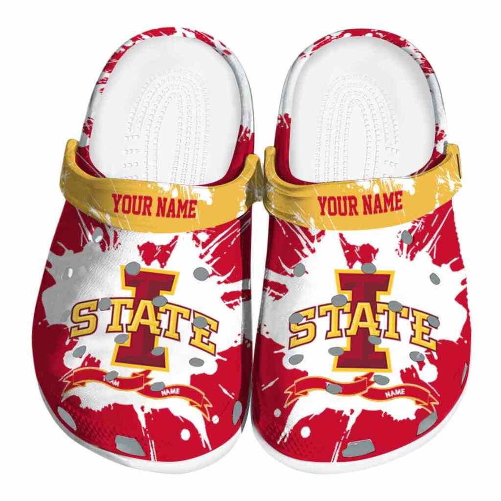 Customized Iowa State Cyclones Splatter Pattern ClogTVC1801721