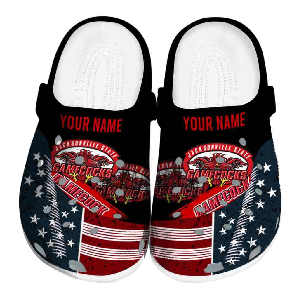 Customized Jacksonville State Gamecocks Star-Spangled Side Pattern ClogTVC1801721