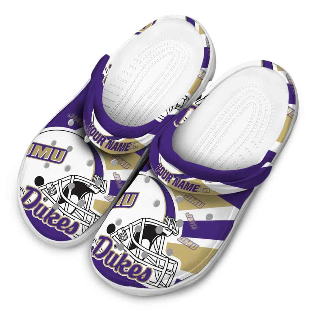 Customized James Madison Dukes Football Helmet ClogTVC1801786 - Image 4