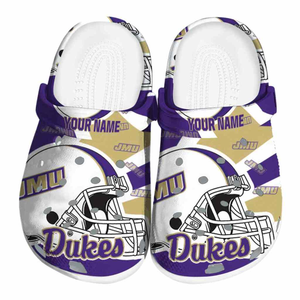 Customized James Madison Dukes Football Helmet ClogTVC1801786