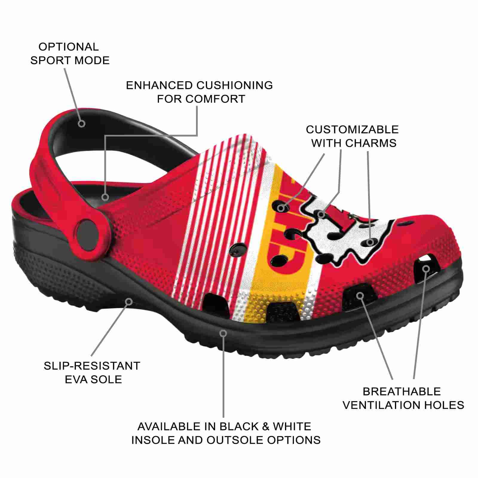 Customized Kansas City Chiefs Vibrant Dual-Tone ClogTVC1801140 - Image 5