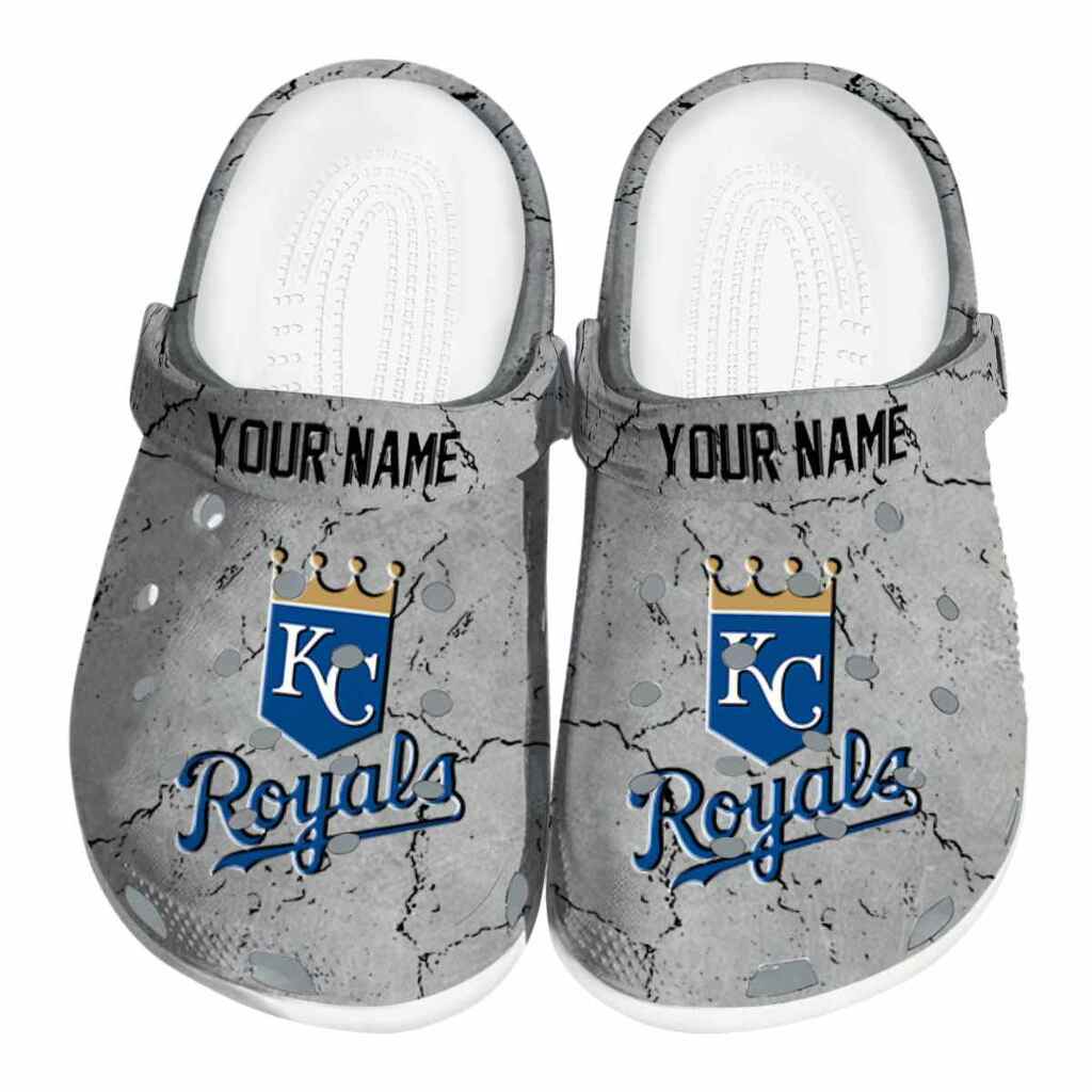 Customized Kansas City Royals Cracked Texture ClogTVC180126