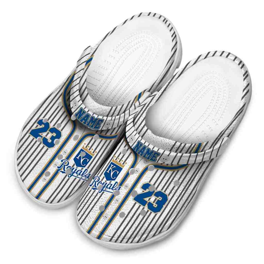 Customized Kansas City Royals Pinstripe Pattern ClogTVC180126 - Image 4