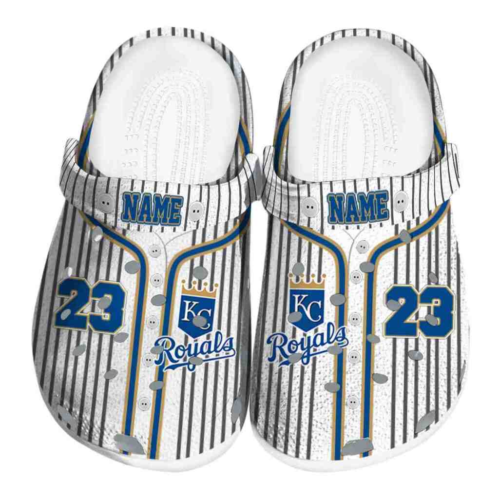 Customized Kansas City Royals Pinstripe Pattern ClogTVC180126
