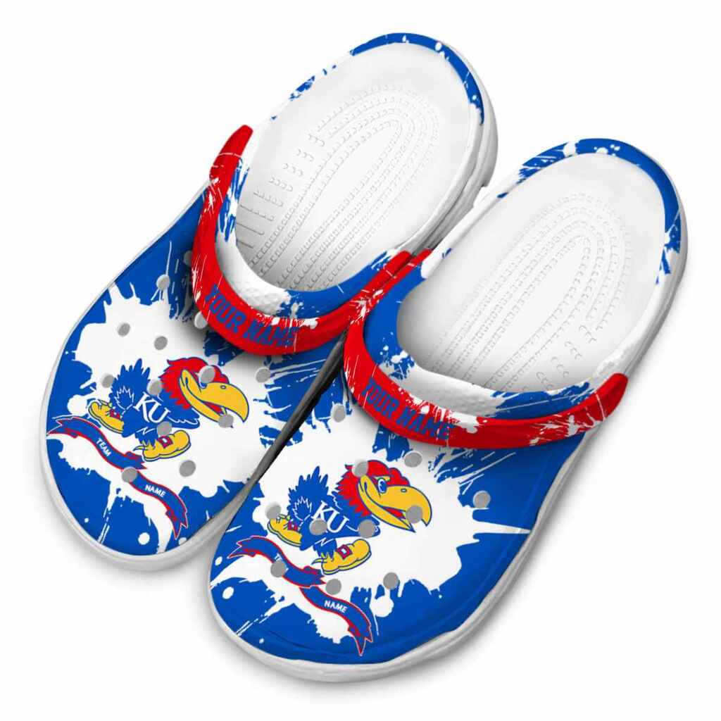Customized Kansas Jayhawks Splatter Pattern ClogTVC1801180 - Image 4