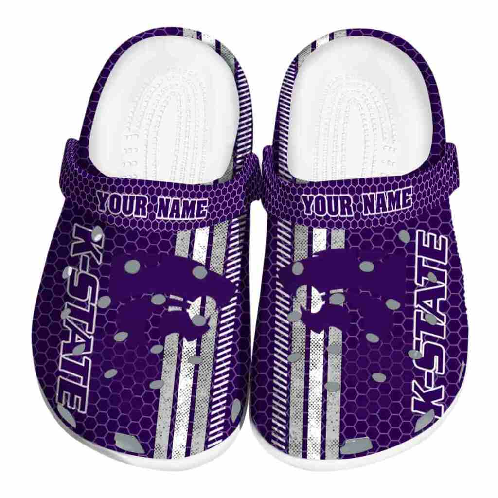 Customized Kansas State Wildcats Contrasting Stripes ClogTVC1801722