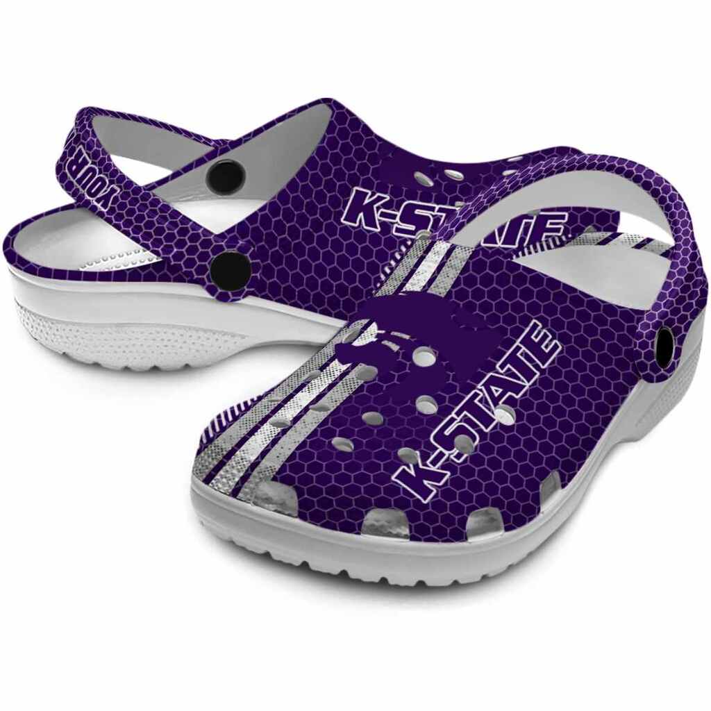Customized Kansas State Wildcats Contrasting Stripes ClogTVC1801722 - Image 3