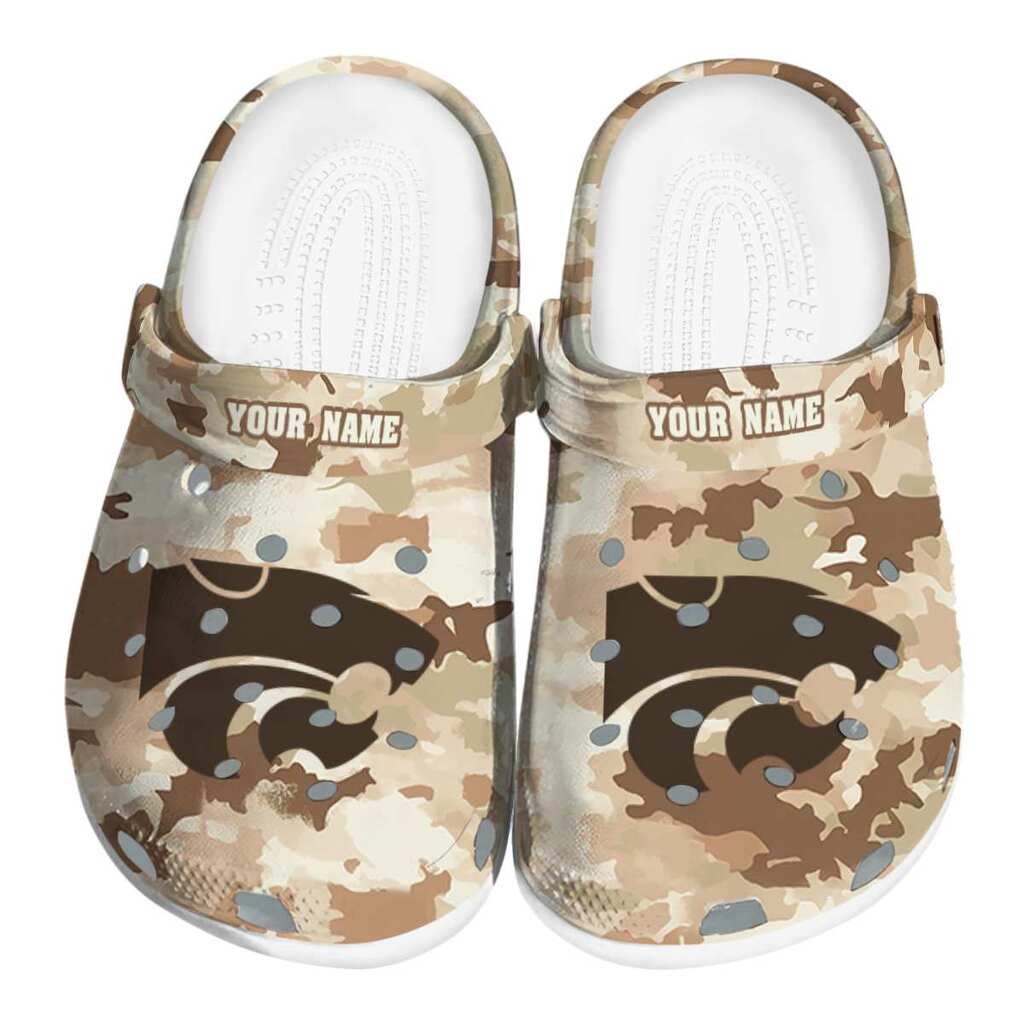 Customized Kansas State Wildcats Desert Camo ClogTVC1801766