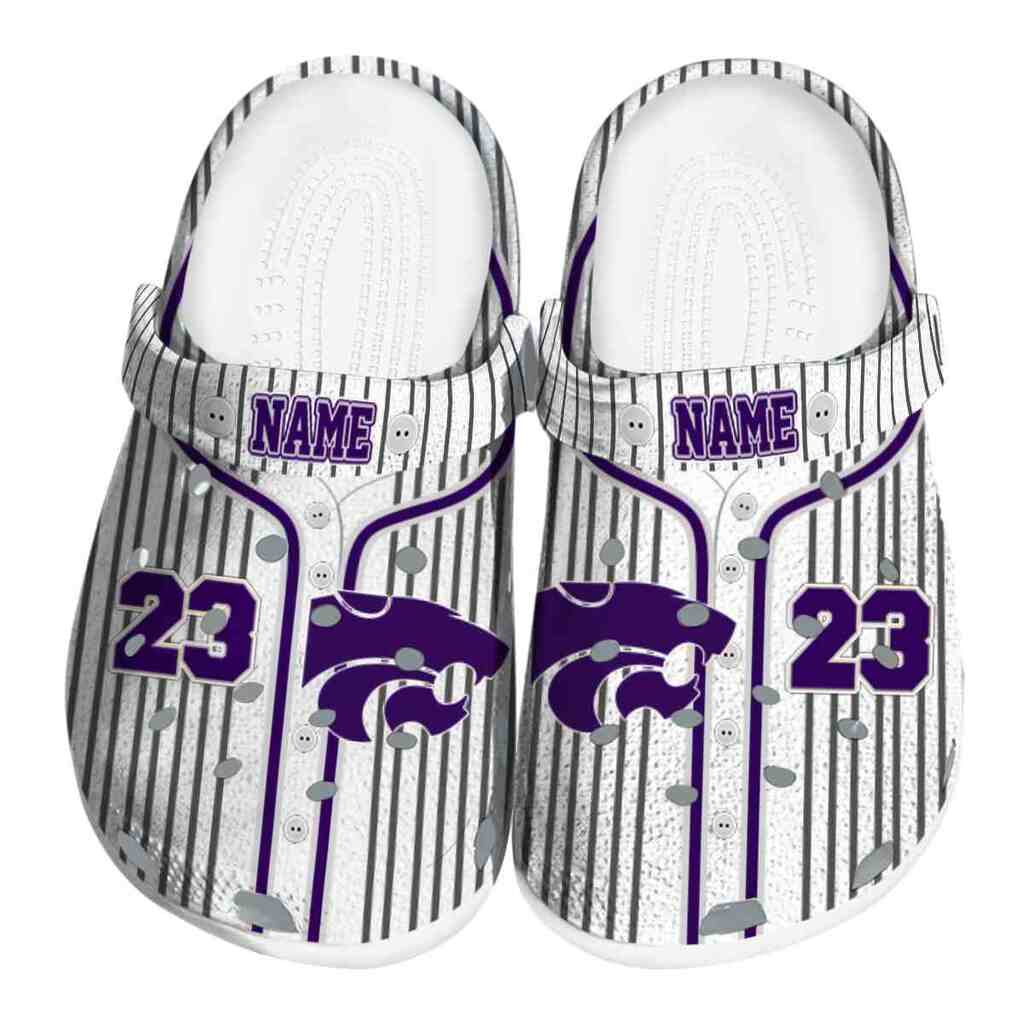 Customized Kansas State Wildcats Pinstripe Pattern ClogTVC1801752