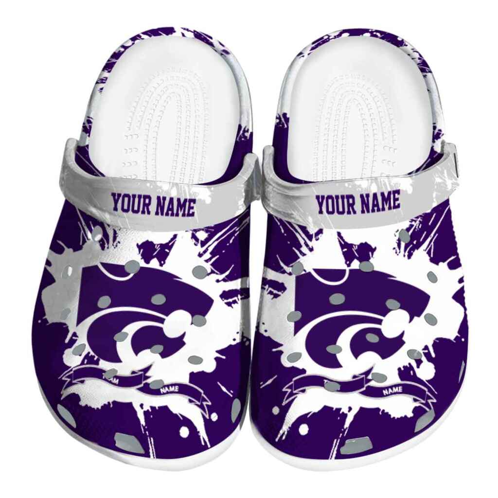 Customized Kansas State Wildcats Splatter Pattern ClogTVC1801721