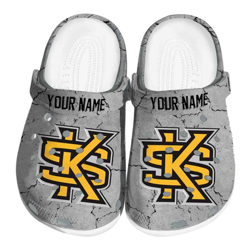 Customized Kennesaw State Owls Cracked Texture ClogTVC1801784