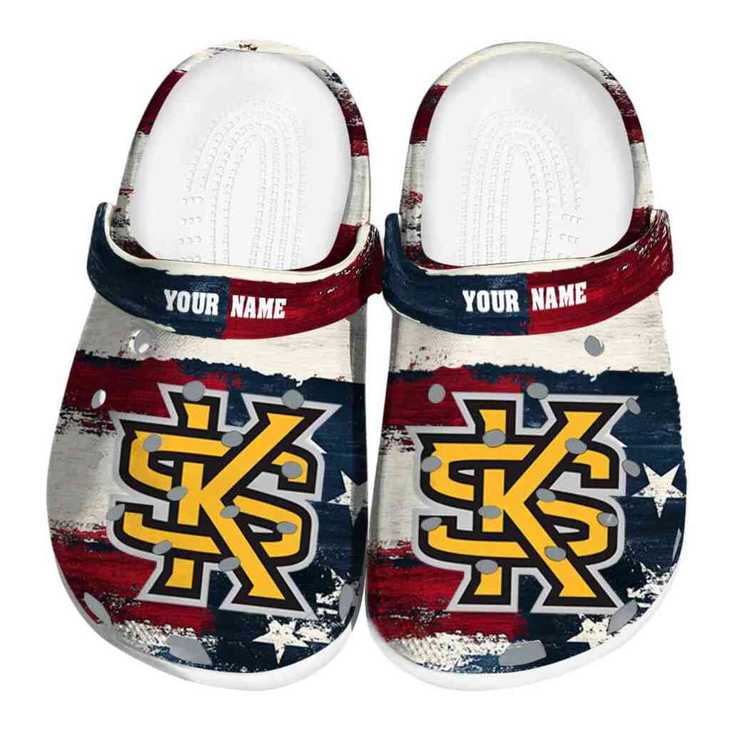 Customized Kennesaw State Owls Patriotic Stripes ClogTVC1801698