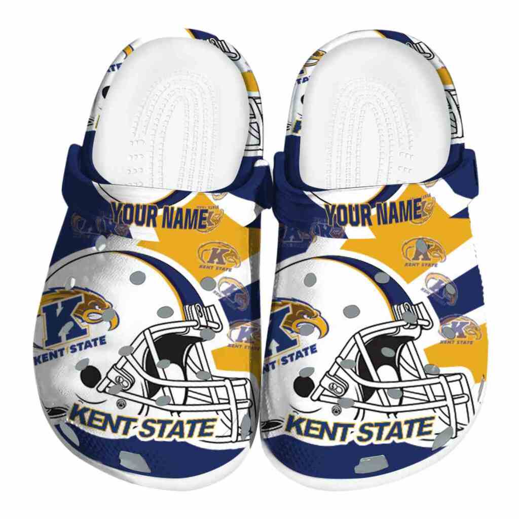Customized Kent State Golden Flashes Football Helmet ClogTVC1801790