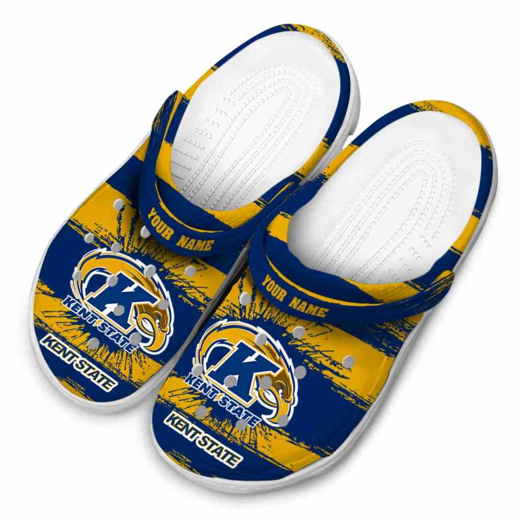 Customized Kent State Golden Flashes Paint Splatter Graphics ClogTVC1801725 - Image 2