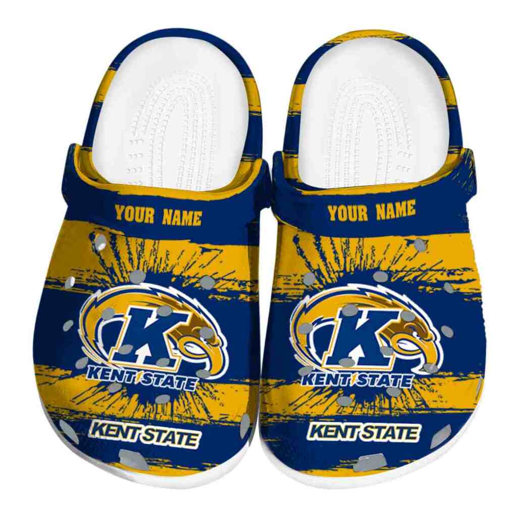 Customized Kent State Golden Flashes Paint Splatter Graphics ClogTVC1801725