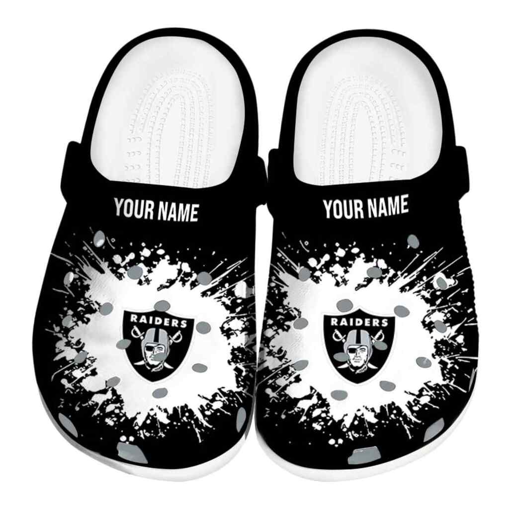 Customized Las Vegas Raiders Splatter Background ClogTVC180125