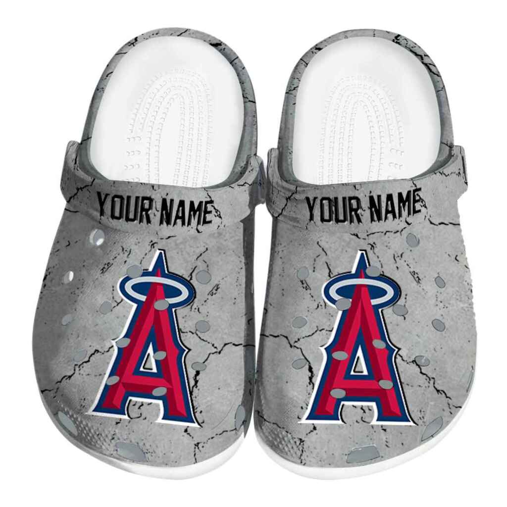 Customized Los Angeles Angels Cracked Texture ClogTVC180130