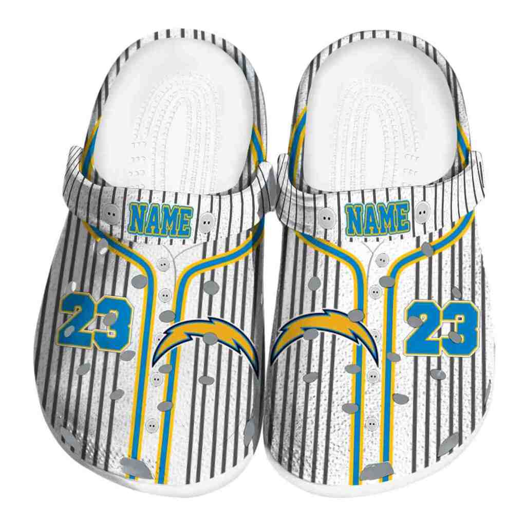 Customized Los Angeles Chargers Pinstripe Pattern ClogTVC180110