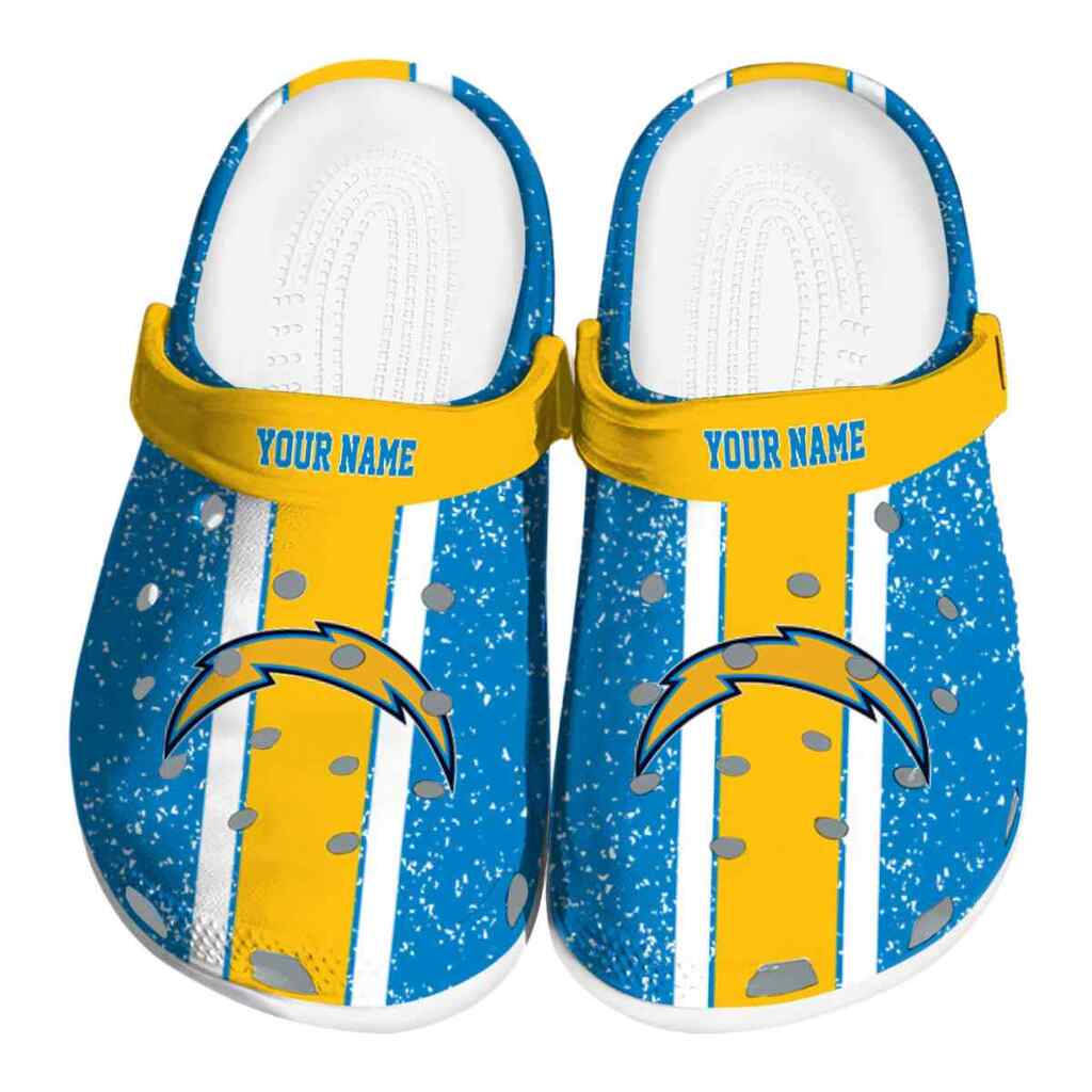 Customized Los Angeles Chargers Vertical Stripes ClogTVC180110