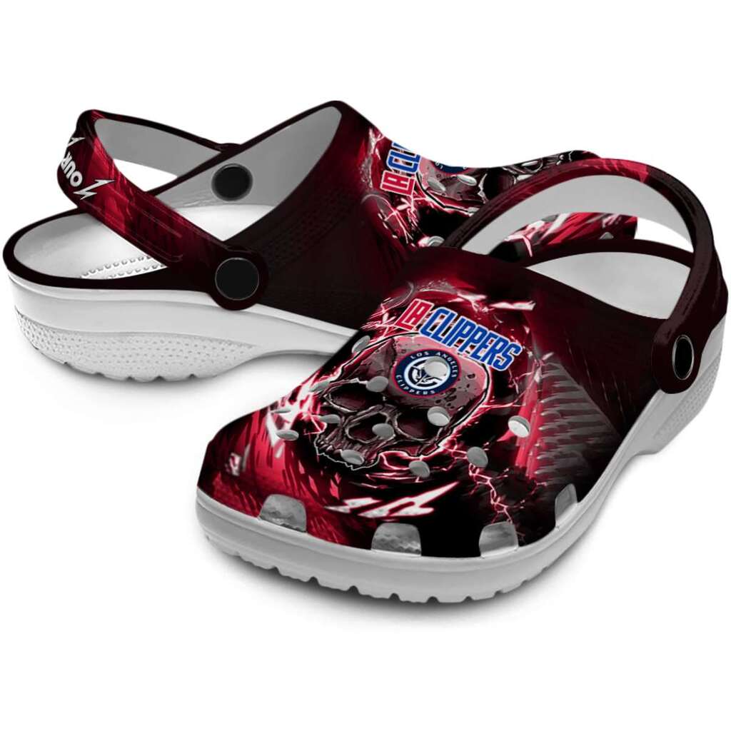 Customized Los Angeles Clippers Gothic Skull ClogTVC1801708