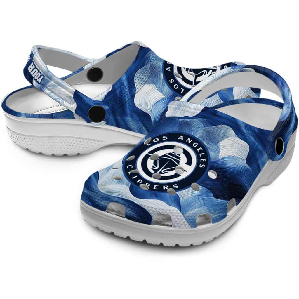 Customized Los Angeles Clippers Ocean Waves ClogTVC1801708 - Image 3