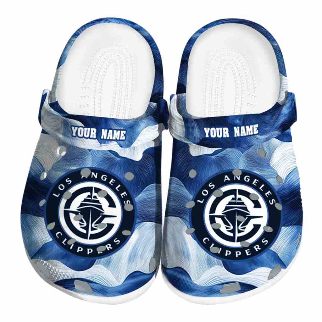 Customized Los Angeles Clippers Ocean Waves ClogTVC1801708